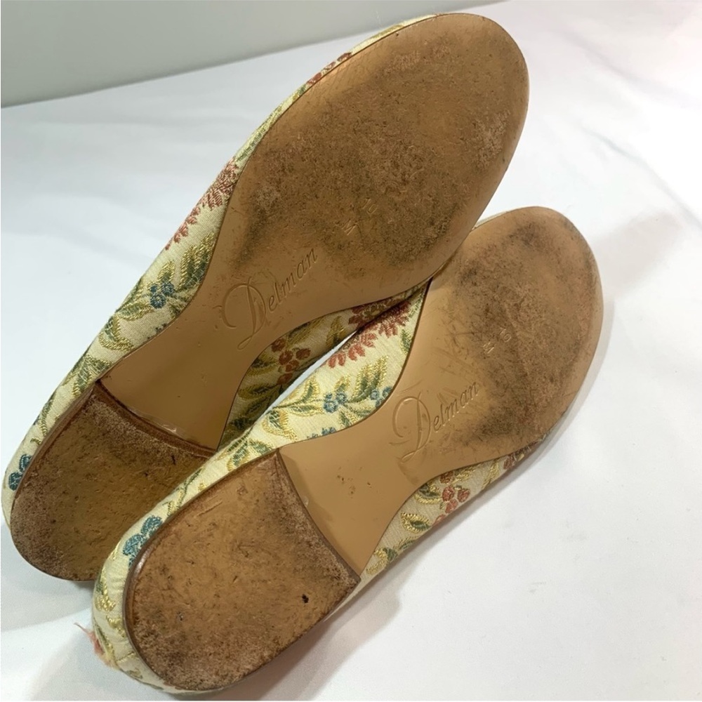 DELMAN Tapestry Ballet FLATS Size 10 - Picture 3 of 13